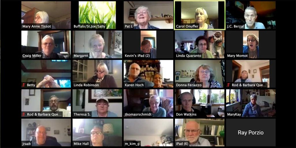 Screen shot of more regional chapter participants