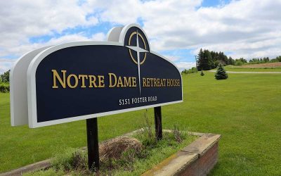 retreat house sign